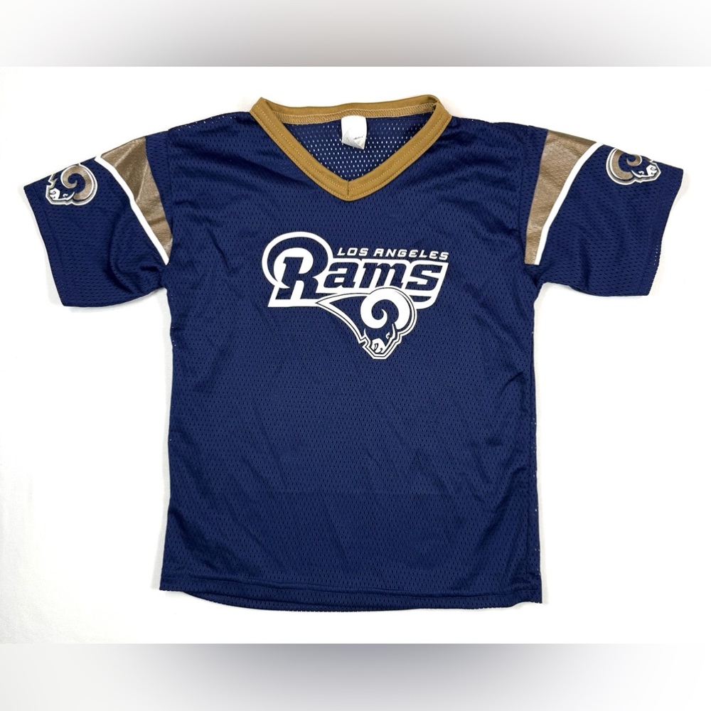 FRANKLIN Los Angeles‎ Rams Youth Jersey S Mesh Blue Gold Team Logo Football NFL
